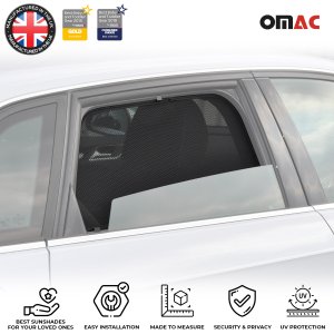 Audi A3 Window Mesh - Rear - Omac - Black - '15-'20